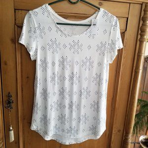 NWT GAP FACTORY LUXE SHORT SLEEVE WHITE SHIRT